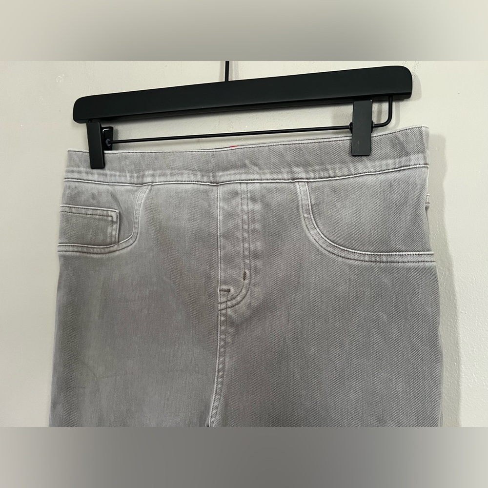 Spanx Skinny Jean-ish Ankle Leggings Gray Pull On Slimming Size L - Picture 2 of 5